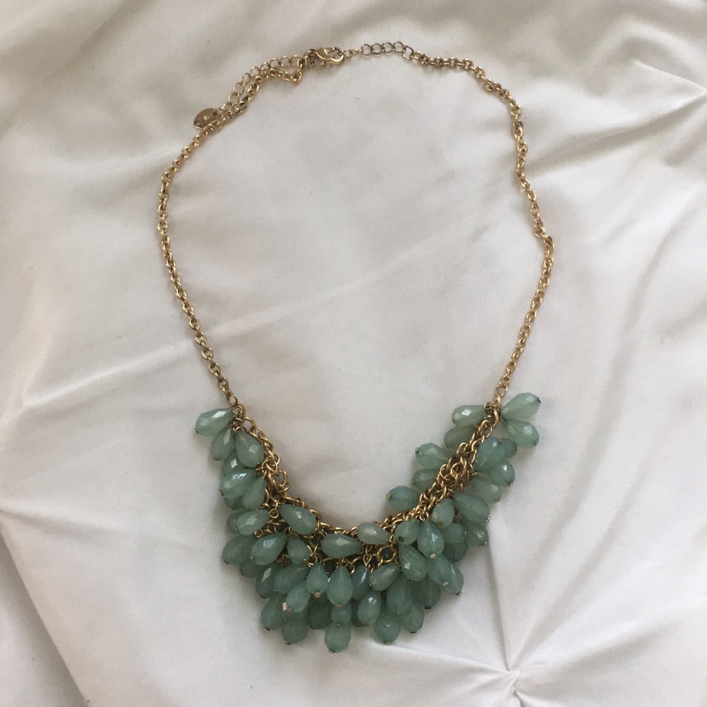 Gold & Mint Green Statement Necklace